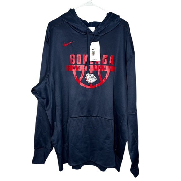 Nike Other - Mens Nike Therma Fit Navy Gonzaga Bulldogs Basketball Hoodie NWT Size 3XL